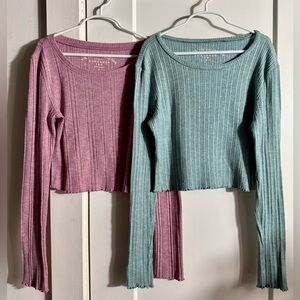 Aero VGUC The OG Tee Collection Shrunken Tee long sleeve baby tee